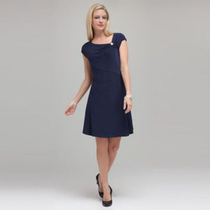JNY Swirl Seam Ring Dress
